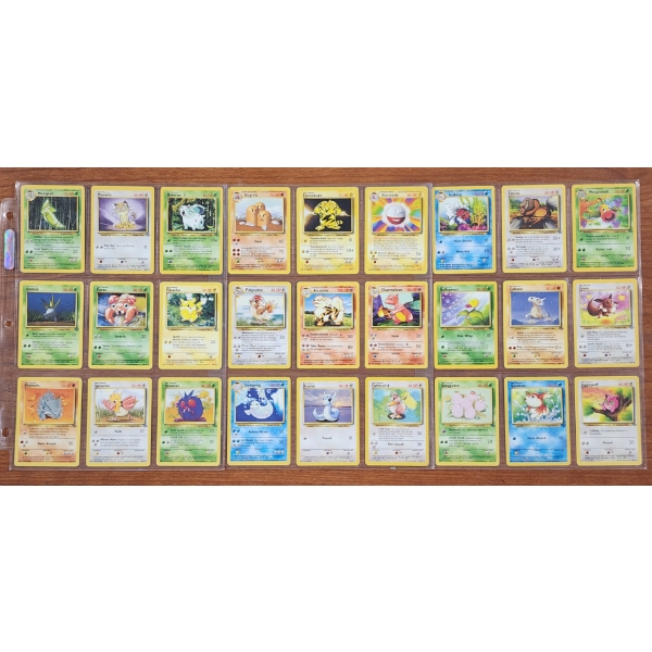 27 Asstd. Vintage Pokemon Trading Cards Including MANY JUNGLE & BASE SET Like Electabuzz & Pikachu!