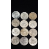 Image 4 : (12) 1964 90% Silver Kennedy Half Dollars - Face Value: $6.00