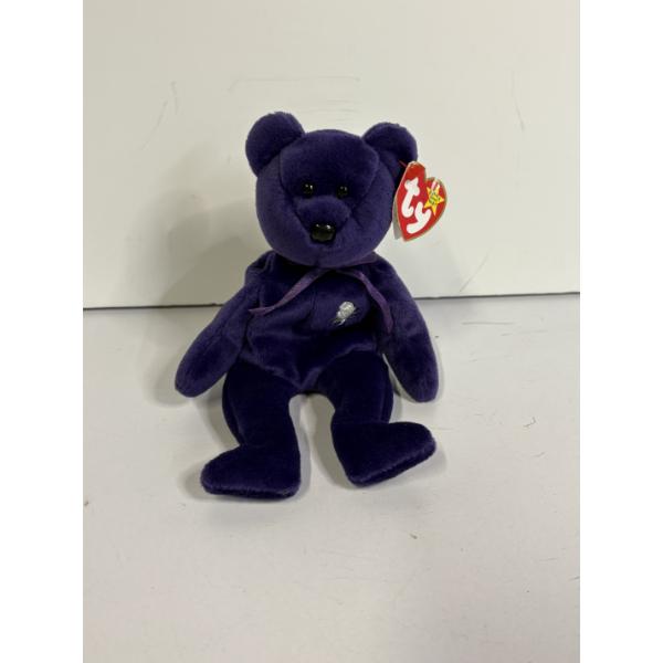 TY Beanie Babies Collection - Princess - Purple Bear - Diana Princess of Wales Memorial Fund