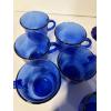 Image 5 : Blue Glass Dishware Collection - Pitcher - Teacups - Cups - Dishes