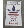 Image 1 : Brand New 30''x17.5'' Metal Land Of The Free Metal Wall Sign 