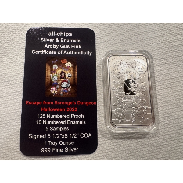 Rare Escape From Scrooge's Dungeon Halloween 2022 - .999 Troy Silver Ounce