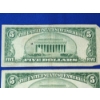 Image 5 : (2) 1953 United States Blue Seal $5 Silver Certificates