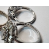 Image 8 : 3 - Sterling Silver Rings with Clear and Colorful Stones - Total Weight: 15.8g