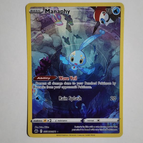 Manaphy GG06/GG70 Holo Rare Pokemon Trading Card 