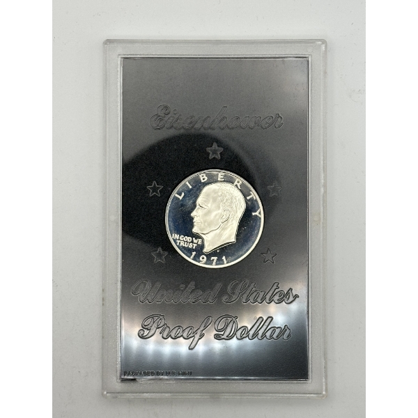 1971-S 40% Silver Eisenhower Dollar in U.S. Mint Plastic Holder