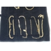 Image 3 : Gorgeous Set of 6 Gold-Tone Chain Costume Bracelets & Adjustable Ring in Felt Case