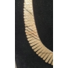 Image 2 : 14K Yellow Gold 16.5" Cleopatra-style Statement Collar Necklace - Weight: 30.5g