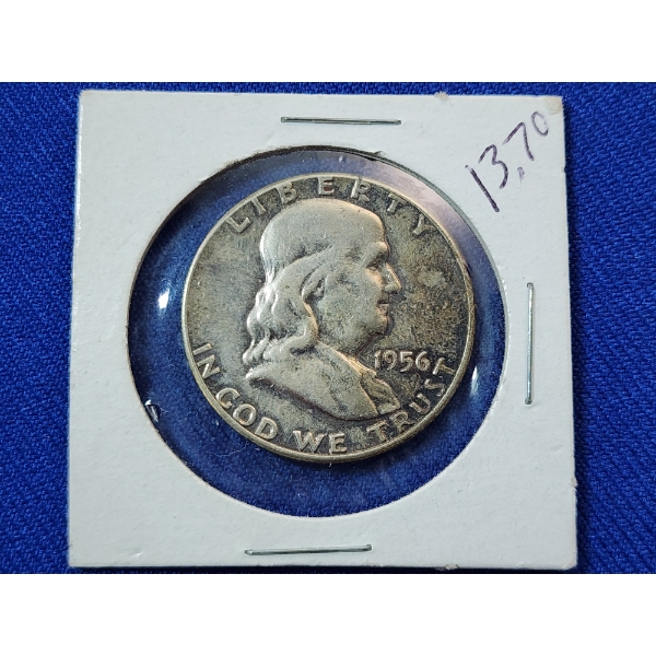 1956 90% Silver Franklin Half Dollar 