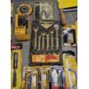 Image 3 : 29 Quart Storage Container With New Tools Including, DeWalt Bits, Stanley Hack Saws, Multi Tool & Mo