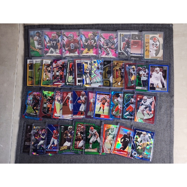 Lot of 40 Assorted Football Trading Cards - Mostly Near Mint - Many Numbered!