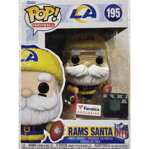 Funko Pop! Football #195 - LA Rams Santa - NFL Licensed - Fanatics Exclusive Edition