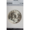 Image 2 : National Numismatic Certification 1953 MS-65 Franklin 90% Silver Half Dollar 