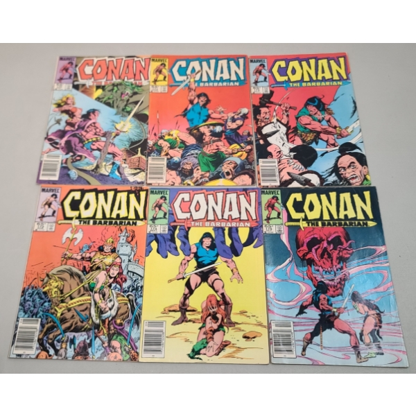 (6) Assorted 1980's Marvel CONAN THE BARBARIAN Comic Books
