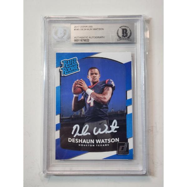 DESHAUN WATSON 2017 Panini Donruss Rated Rookie Autograph Card #345 - Mint Condition