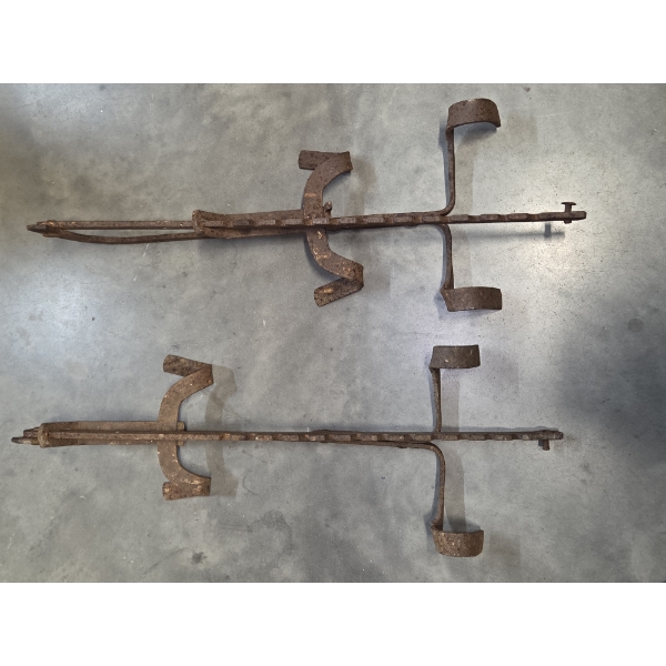 Vintage Steel Scaffold Ladder Roofing Jack Pair 