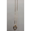 Image 6 : 14K Yellow Gold Heart Pendant With Diamonds On 14K Yellow Gold 20" Chain - Total Weight: 5.5g