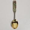Image 1 : 1955 Anton Michelsen Danish Sterling Silver Enamel Poinsettia Christmas Spoon (45.1g)