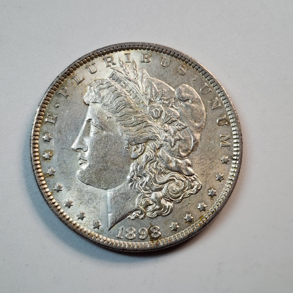 1898 Morgan Silver Dollar - 90% Silver United States Coin 