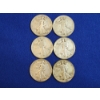 Image 1 : x6 1943/1944 Walking Liberty 90% Silver Half Dollars FV: $3.00