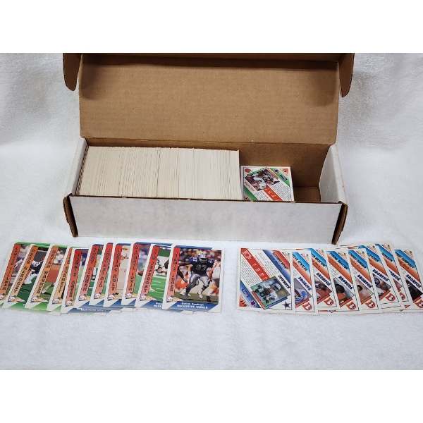 Collection of Assorted 1991 Pacific Football Trading Cards ~ BOX INCLUDED!