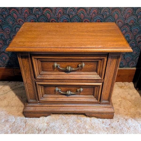 2 Drawer Wood Table
