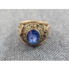 Image 3 : 10K Gold 1976 Garaway High School Class Ring With Blue Stone Weighing 18.5 Grams Size 10