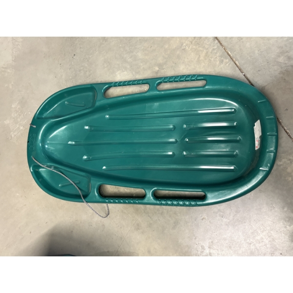 Slippery Racer Downhill Xtreme toboggan snow sled - Green - 4 Foot 