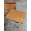 Image 4 : Set of 4 Wood Folding TV Tray Tables with Stand