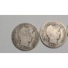 Image 2 : United States 1897, 1905, 1909-O, 1913 90% Silver Barber Dimes - Face Value: $0.40
