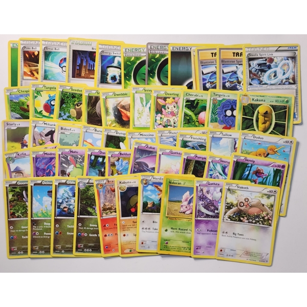 Large Assortment of 50 Vintage Pokemon Trading Cards 