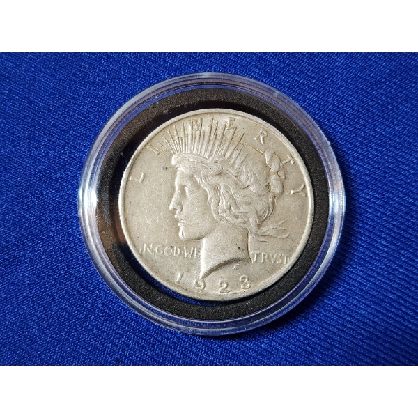 1923 90% Silver Peace Dollar in Coin Capsule