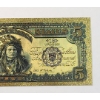 Image 3 : 1899 Reproduction Novelty 24K Gold Leaf $5 Indian Chief Silver Certificate Note