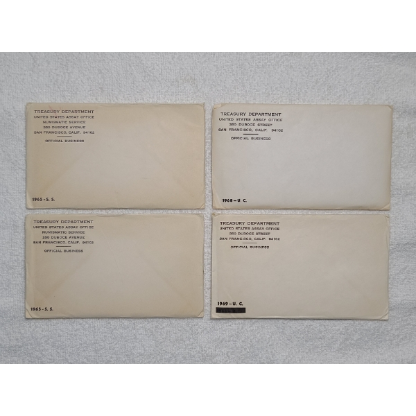 Lot of Four Late 1960's Proof Sets Each Featuring 40% Silver!