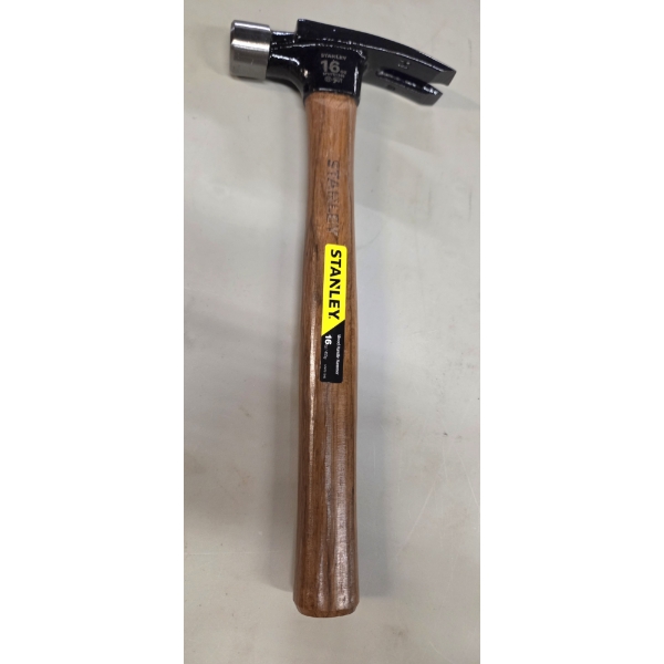 New! Tough Stanley 16OZ Wood Handle Hammer