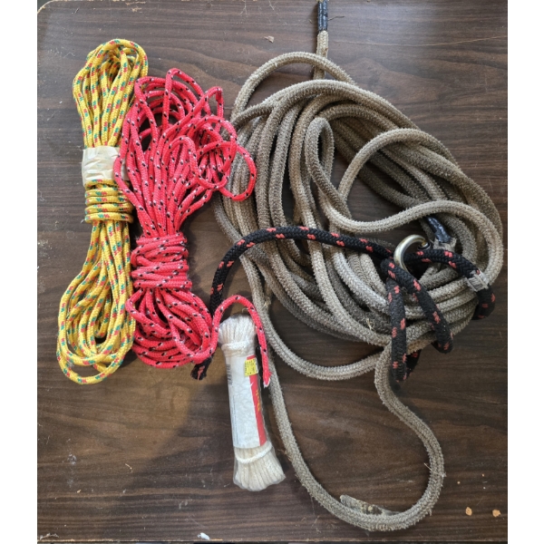 4 Ropes - Assorted Lengths and Thicknesses