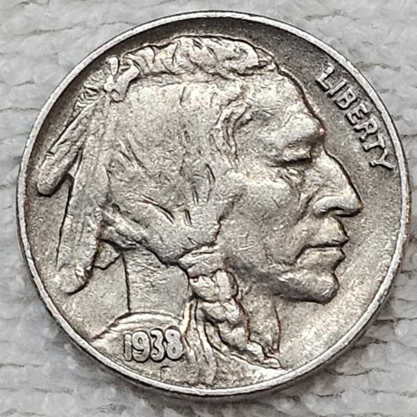 1938 United States Buffalo Nickel FV: $.05