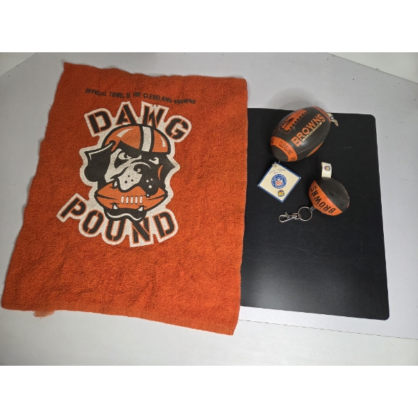 Dawg Pound Towel, Stuffed Mini Ball & Stuffed Mini Ball Key Chain