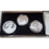 Image 2 : 3 Coin Set In Presentation Case 2006 US .999 1 Oz Silver EAGLE's - Cameo / Reverse Cameo / Unc