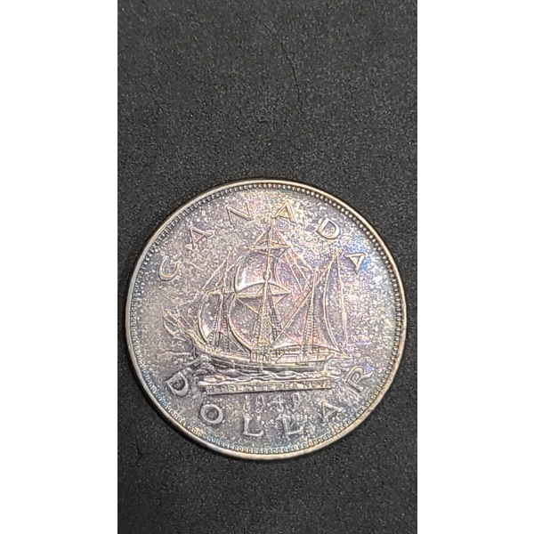 1949 Canadian King George VI SHIP Newfoundland 80% Silver Dollar 