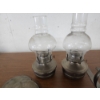 Image 2 : (2) Vintage Oil Lamps - About 1ft Tall