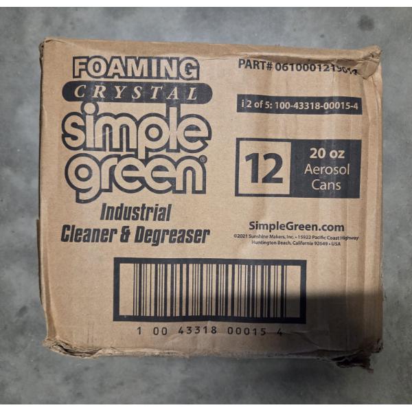 New! Twelve 20 oz. Cans Of Simple Green Industrial Cleaner/Degreaser