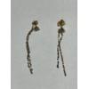 Image 3 : 3 Sets of Stunning 14K Earrings - Pink and Clear Earrings - Drop Earrings - and Studs - Total Weight