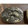 Image 2 : 1993 Bass Society Angler Sportsman Belt Buckle & Indian Head Buckle & Beach Buckle - 3 Belt Buckles 
