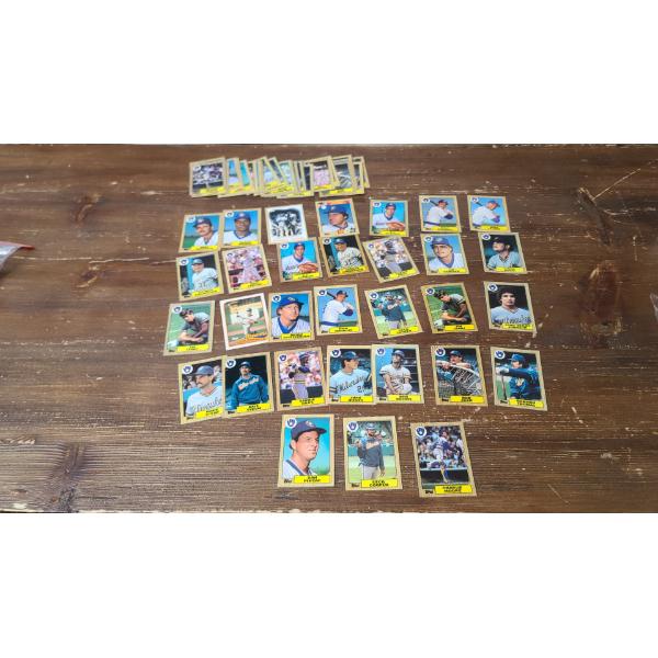 Near Mint 1980's Milwaukee Brewers Topps Tiffany Baseball Trading Cards - All in Card Sleeves