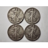 Image 1 : Four 90% Silver United States Walking Liberty Half Dollars ~ $2.00 in Face Value! ~ 