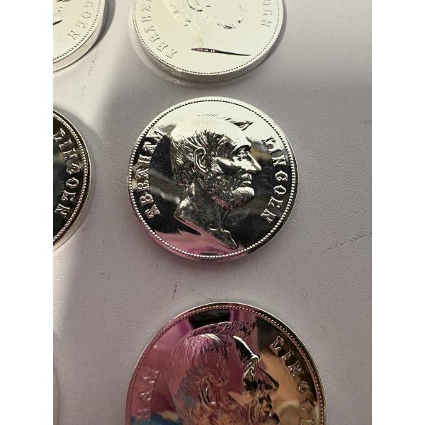 Abraham Lincoln - Set of 10 Coins - Inaugurated President of the United States March 4, 1861
