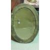 Image 3 : Antique ART - Oval Wood Frame with curved Reverse Painted Glass - Statue Of Liberty  - 25" x 19"