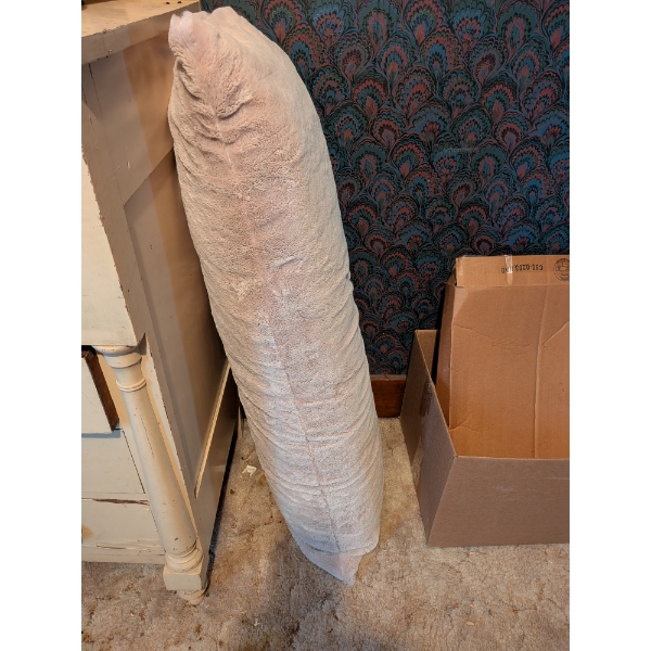45" Plush Cream Colored Body Pillow