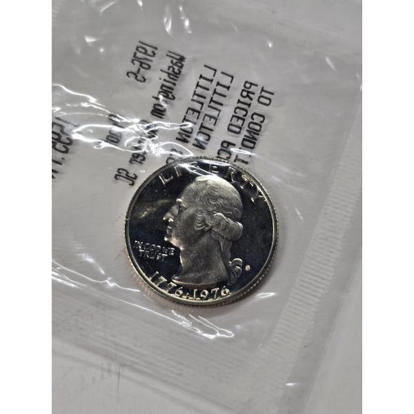 1976- S Washington Silver Quater Proof Littletown Coin Co 1595.PR